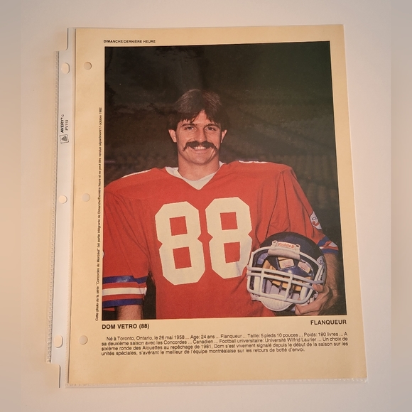 1982 Montreal Alouettes CFL Dimanche Derniere Heure Football Prints - Picture 6 of 9